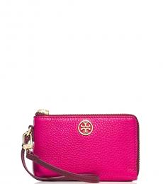 Tory Burch Carnation Pink Robinson Small Wristlet