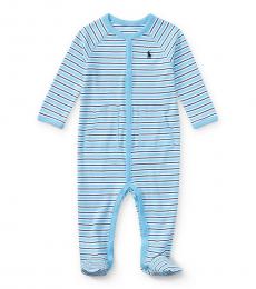 Ralph Lauren Baby Boys Blue Striped Coverall