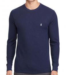 Ralph Lauren Cruise Navy Waffle-Knit Crew Neck Pullover