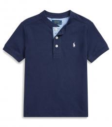 Ralph Lauren Little Boys French Navy Featherweight Mesh Henley