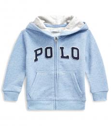 Ralph Lauren Baby Boys Cobalt Heather Twill Terry Hoodie