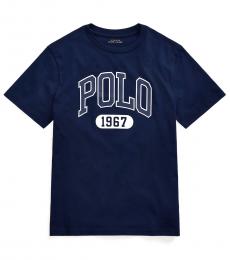 Ralph Lauren Boys Cruise Navy Graphic T-Shirt