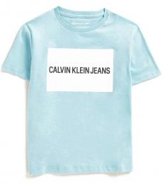 Calvin Klein Little Boys Light Blue Box Logo T-Shirt