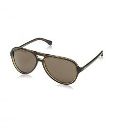 Emporio Armani Tortoise Pilot Sunglasses