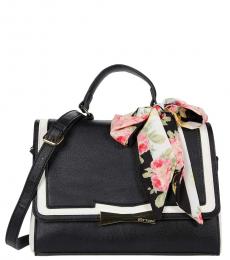 Betsey Johnson Black Celyn Color-Block Small Satchel