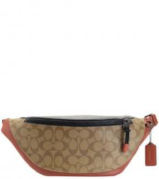Coach Tan Terracotta Colorblock Warren Belt Bag