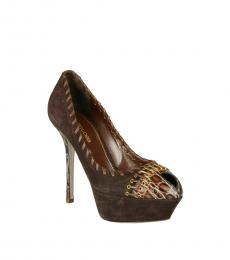 Sergio Rossi Brown Leather Pumps