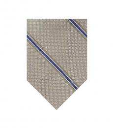 Blue Beige Classic Stripe Tie