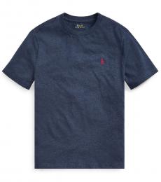 Ralph Lauren Little Boys Fresco Blue Heather Crewneck T-Shirt