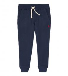 Ralph Lauren Little Boys Cruise Navy Cotton-Blend-Fleece Joggers