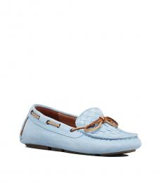 Bottega Veneta Blue Woven Vamp Bow Tie Loafers