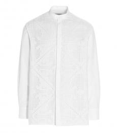Valentino Garavani White Lace Logo Shirt