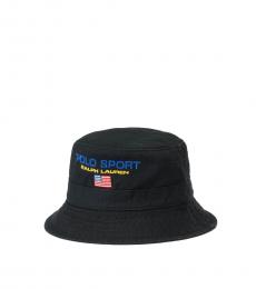 Ralph Lauren Black Polo Sport Chino Bucket Hat