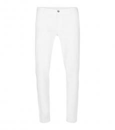 White Cotton Stretch Pants