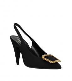 Black Penelope Slingback Heels
