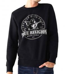 True Religion Black Buddha Crewneck Sweatshirt