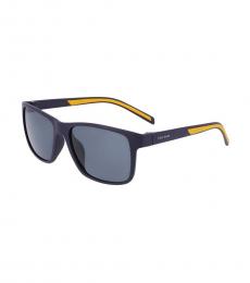 Cole Haan Matte Black Rectangle Sunglasses