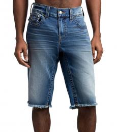 True Religion Blue Ricky Straight Denim Shorts