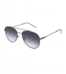 Calvin Klein Meatllic Blue Gradient Pilot Sunglasse