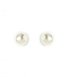 J.Crew White Pearl Stud Earrings