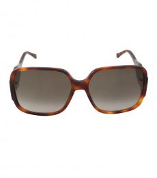 Jimmy Choo Brown Gradient Square Sunglasses
