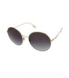 Burberry Pale Gold Pippa Round Sunglasses