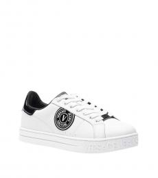 Versace Jeans Couture White Leather Sneakers