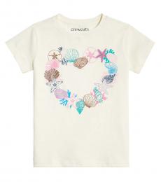 J.Crew Little Girls Sea Treasures Heart Graphic T-Shirt