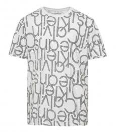 Calvin Klein Boys White Text Printed T-Shirt