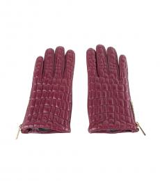 Cherry Quilted Gloves