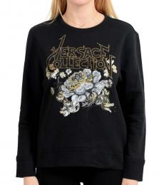 Versace Collection Black Embellished Sweatshirt