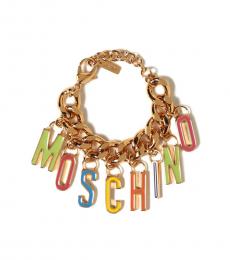 Moschino Multi Color Logo Charm Bracelet