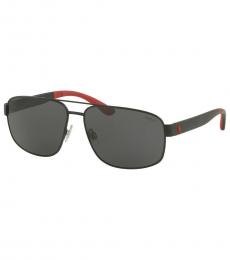 Black Grey Aviator Sunglasses