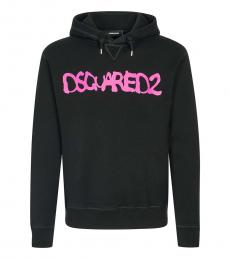Dsquared2 Black Front Logo Hoodie