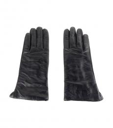 Black Textured Gloves