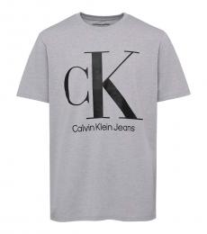 Calvin Klein Boys Grey Heather Logo T-Shirt