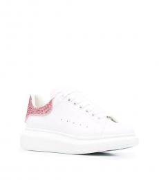 Alexander McQueen White Pink Oversized Sole Sneakers