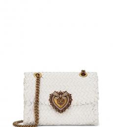 Dolce & Gabbana White Devotion Small Shoulder Bag