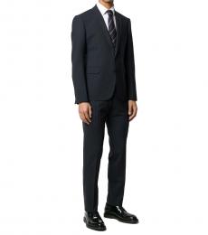 Emporio Armani Navy Blue Fitted Two Piece Suit