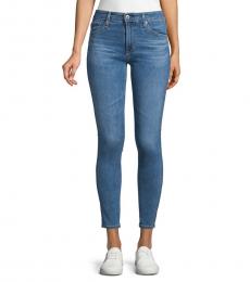 AG Adriano Goldschmied Dark Blue Mid-Rise Skinny Ankle Jeans