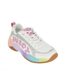 Juicy Couture Girls White Multi Beverly Sneakers