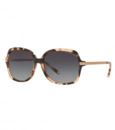 Michael Kors Pink Tortoise-Grey Adrianna Sunglasses