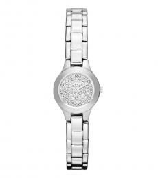 Silver Crystal Dial Watch