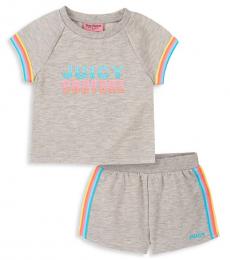 Juicy Couture 2 Piece T-Shirt/Shorts Set (Little Girls)