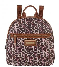Calvin Klein Dark Brown Belfast Dressy Medium Backpack