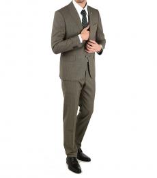 Brown  Side Vents District Check 2-Button Right Suit