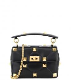 Valentino Garavani Black Roman Stud Small Shoulder Bag