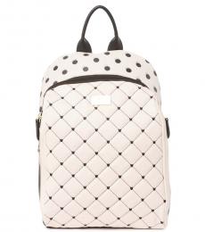 Betsey Johnson Light Pink Quilted Large Backpack