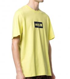 MSGM Yellow Logo Graphic T-Shirt
