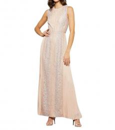 Light Pink A-Line Pleated Gown